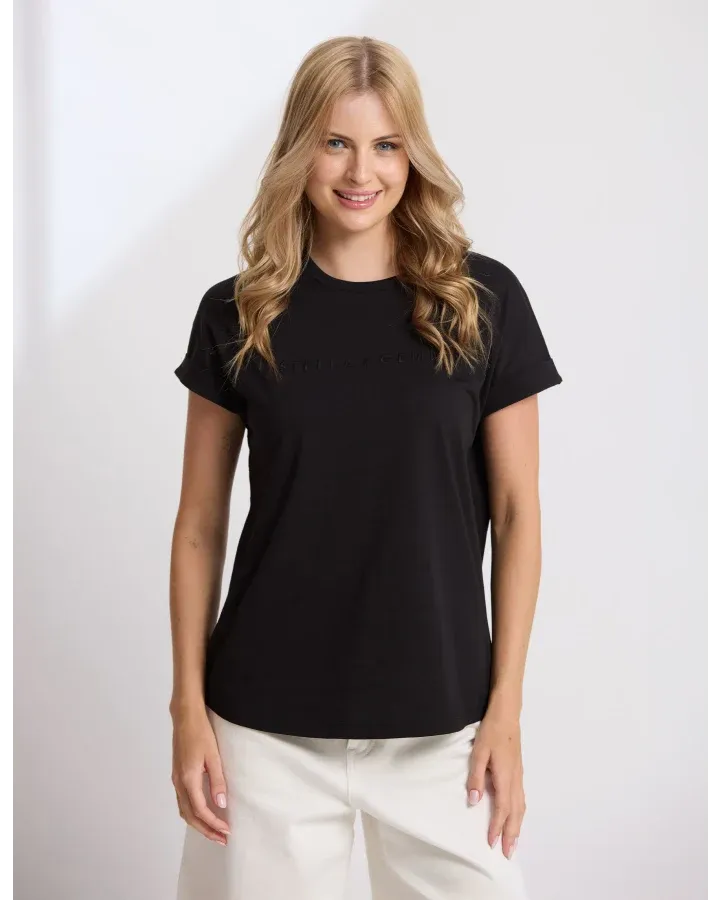 Stella + Gemma - Soho Cuff Crew Black Embroidered Logo