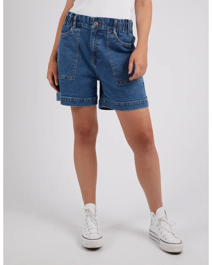 Elm - Atlas Denim Shorts - Dark Blue