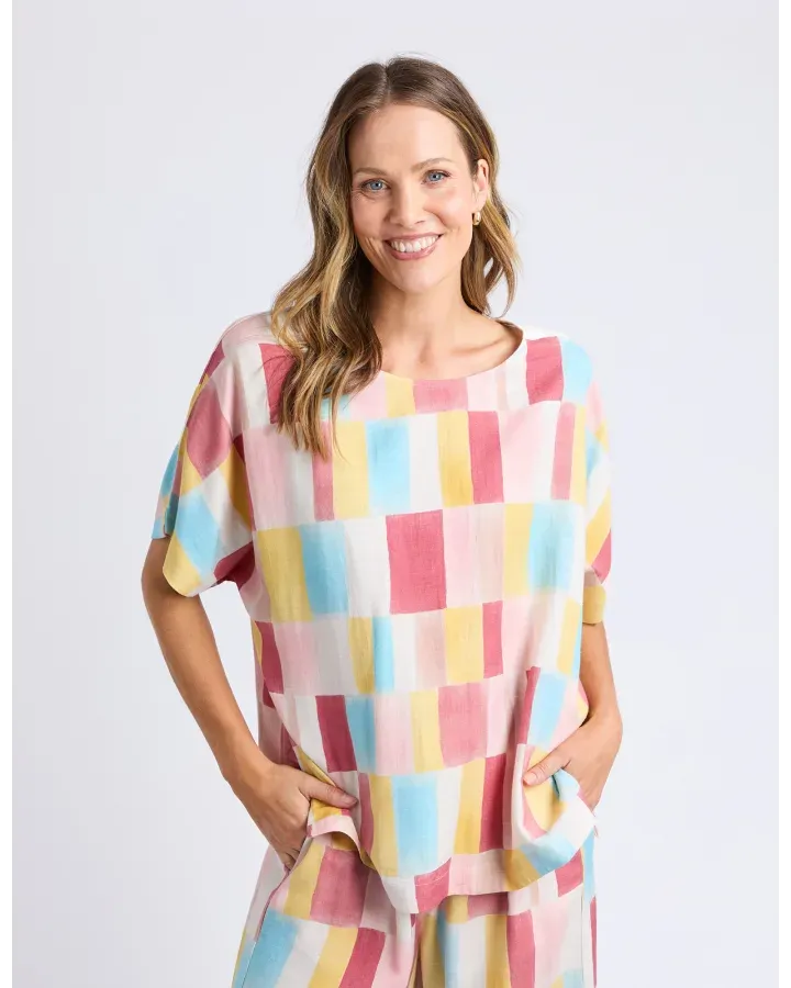 Elm - Cinque Top - Terre Print
