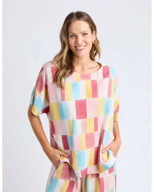 Elm - Cinque Top - Terre Print