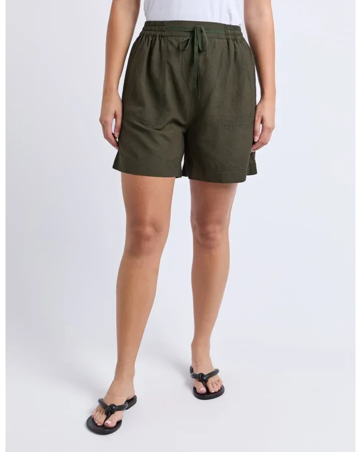 Elm - Margi Long Line Short - Khaki