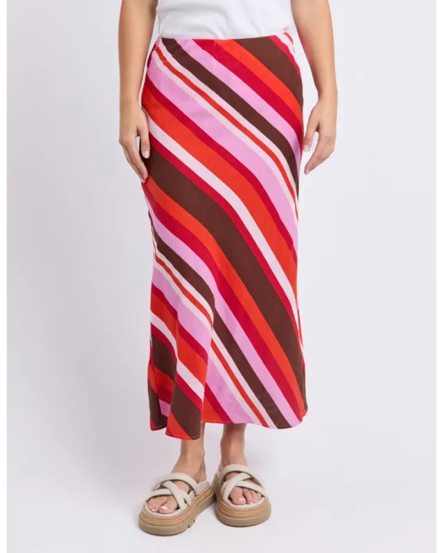 Foxwood - Guava Stripe Skirt