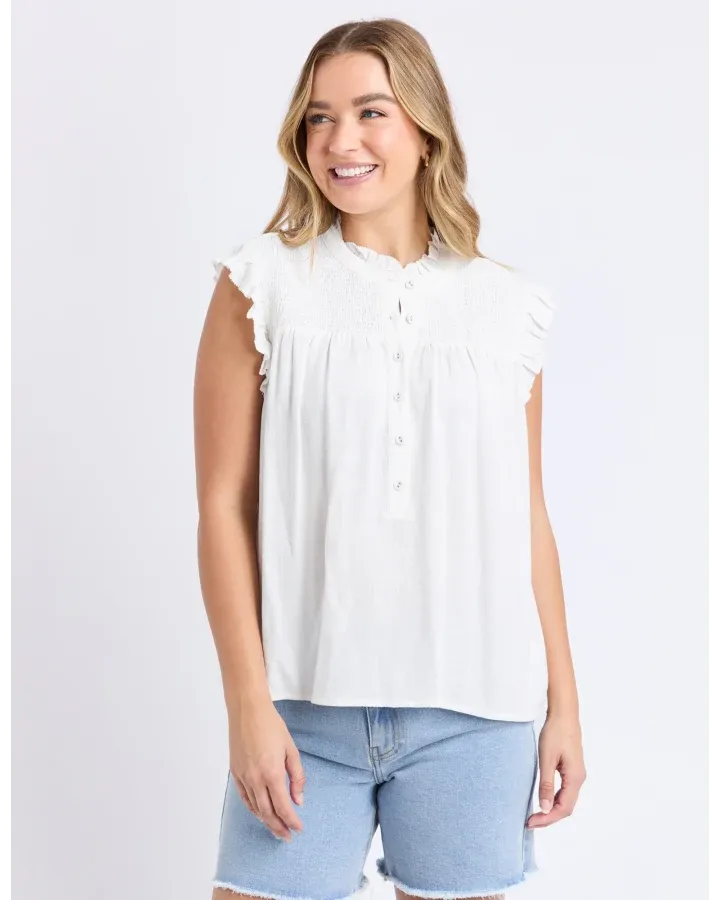 Foxwood - Airlie Top - White