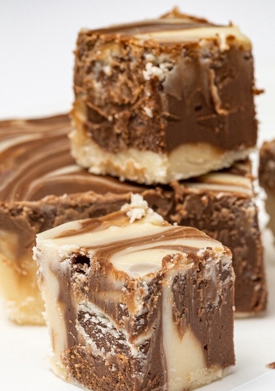 Fudge: Chocolate Vanilla Swirl (price per box, approx. 350g)