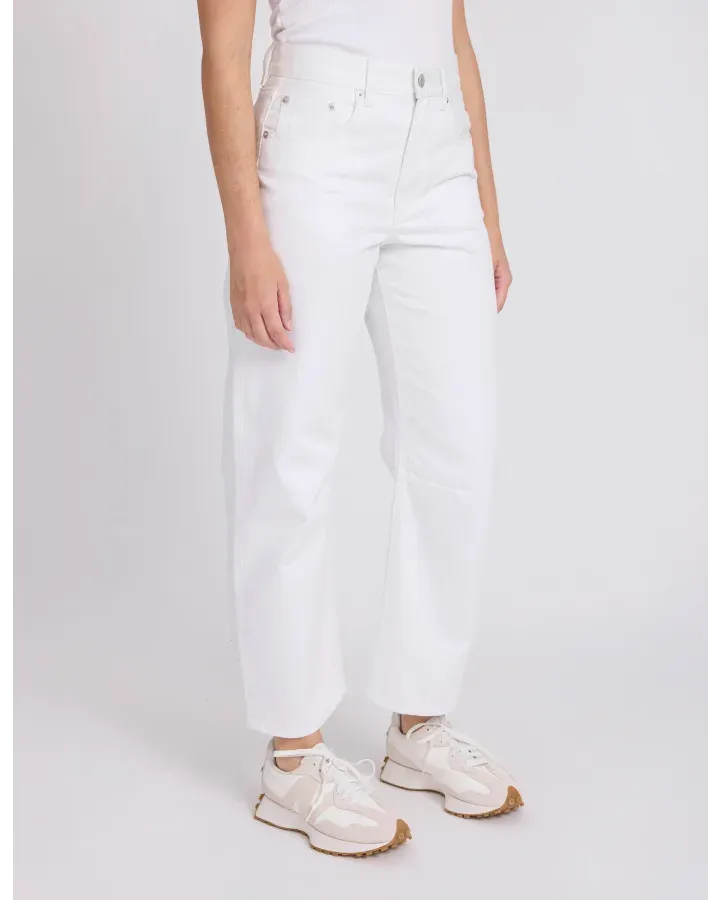 Stella + Gemma - Carson Barrel Jean - White
