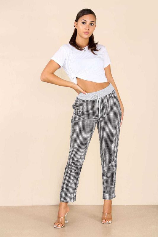 Beau Accessories - Denver Trousers - Hounds Tooth - size 10-14