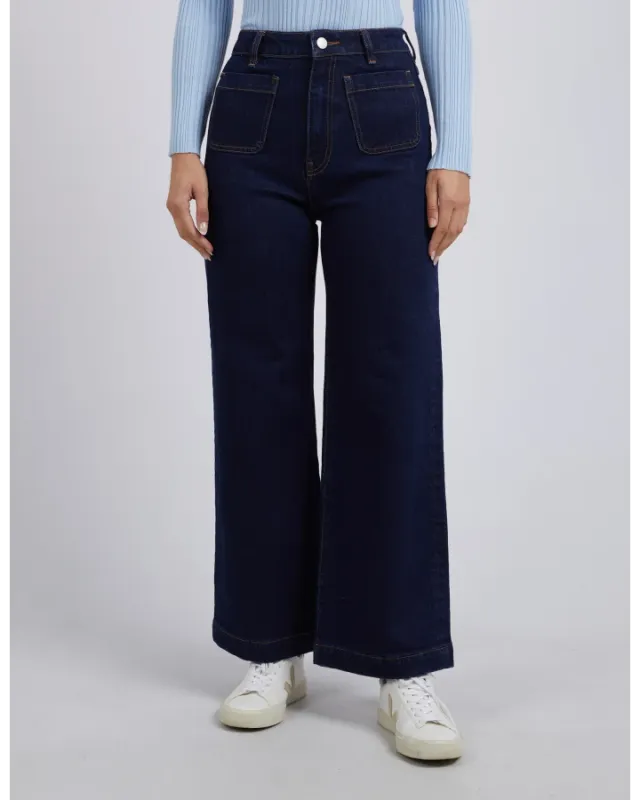 Foxwood - Sarah Wide Leg Jean - Dark Blue