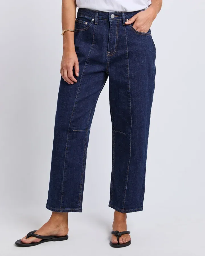 Foxwood - Ambrose Barrel Jean - Dark Blue