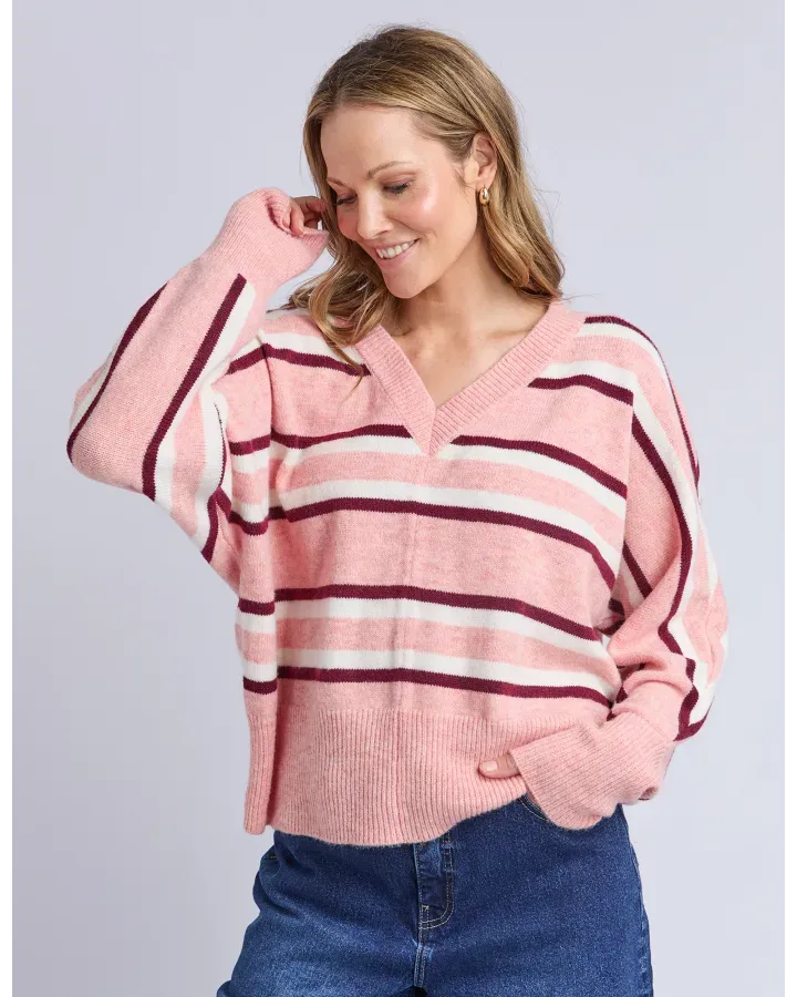 Elm - Elsa Stripe Knit - Rose