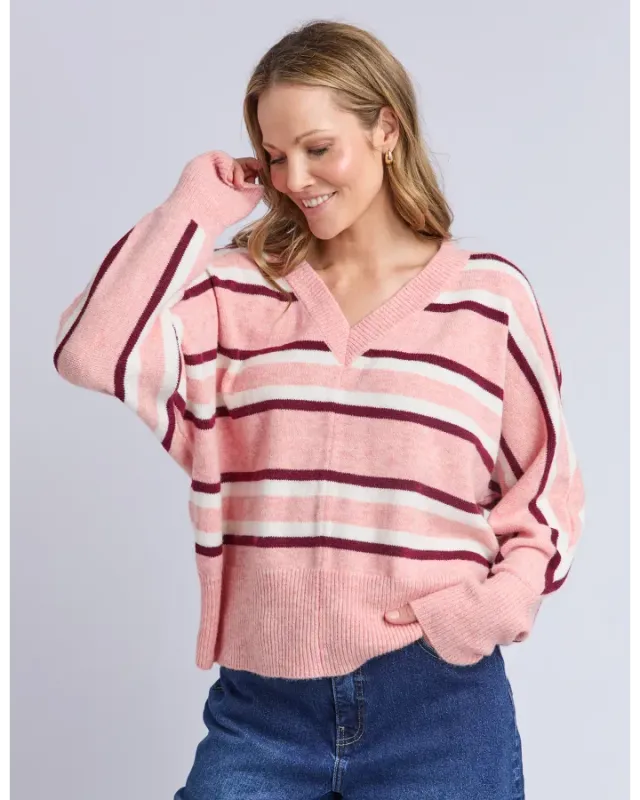 Elm - Elsa Stripe Knit - Rose