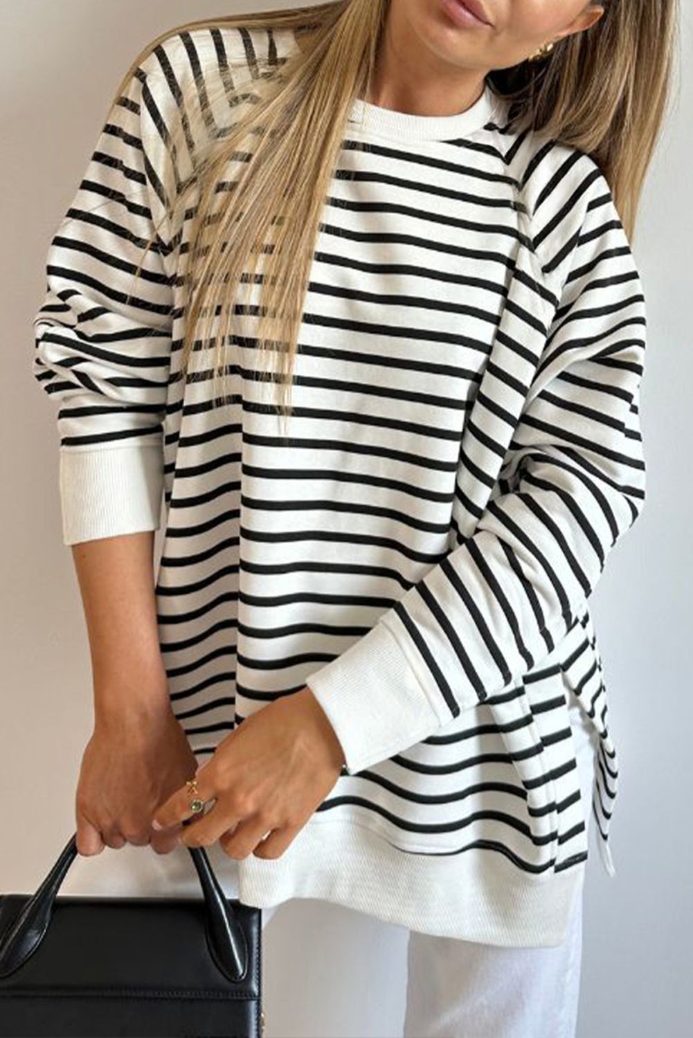 Beau Accessories - Harbour Black &amp; White Stripe Sweater