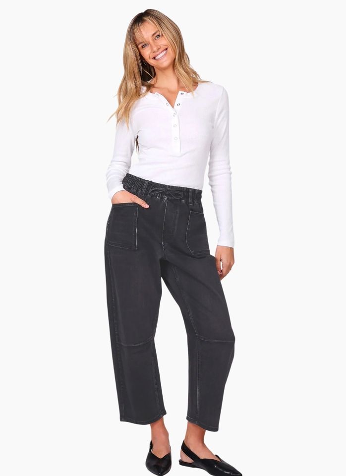 Monaco - Leo Barrel Jean - Black