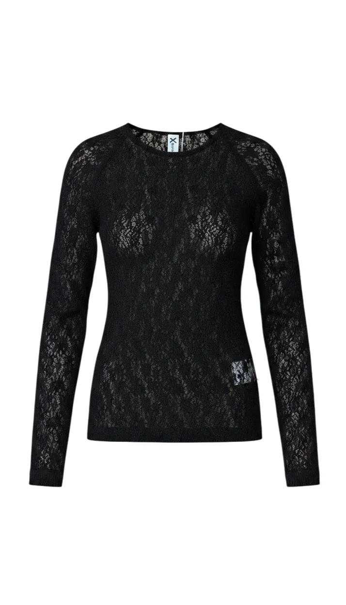 Homelee - Knox Lace Long Sleeve - Black