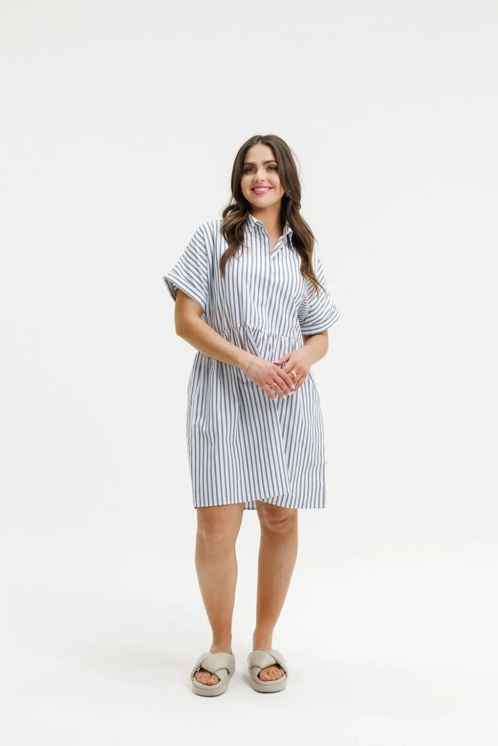 Homelee - Lolo Dress - Marine Stripes