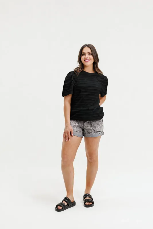 Homelee - Rose Tee - Black