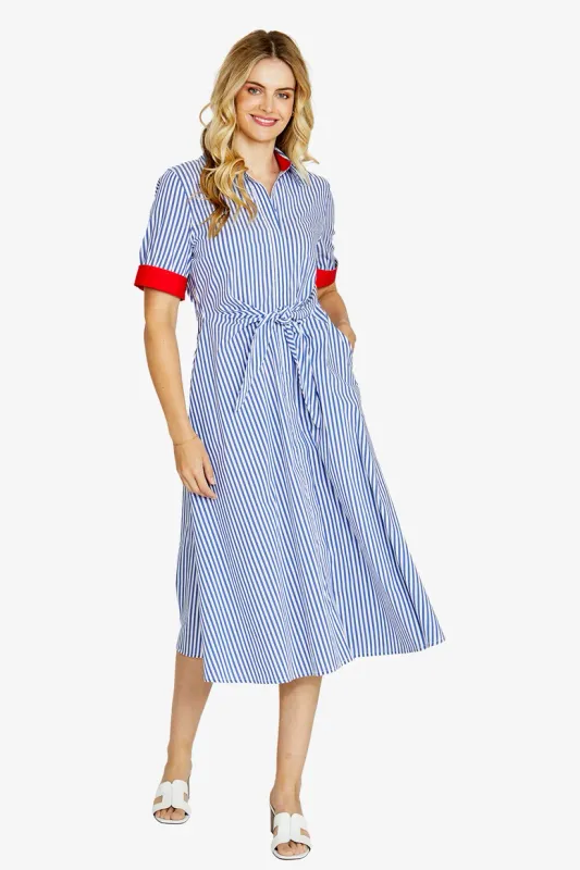 Ping Pong - Kiera Tie Front Shirt Dress