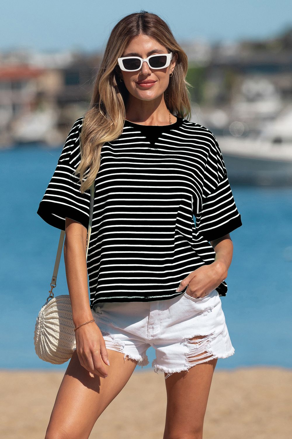 Beau Accessories - Sailor T-Shirt - Black &amp; White Striped