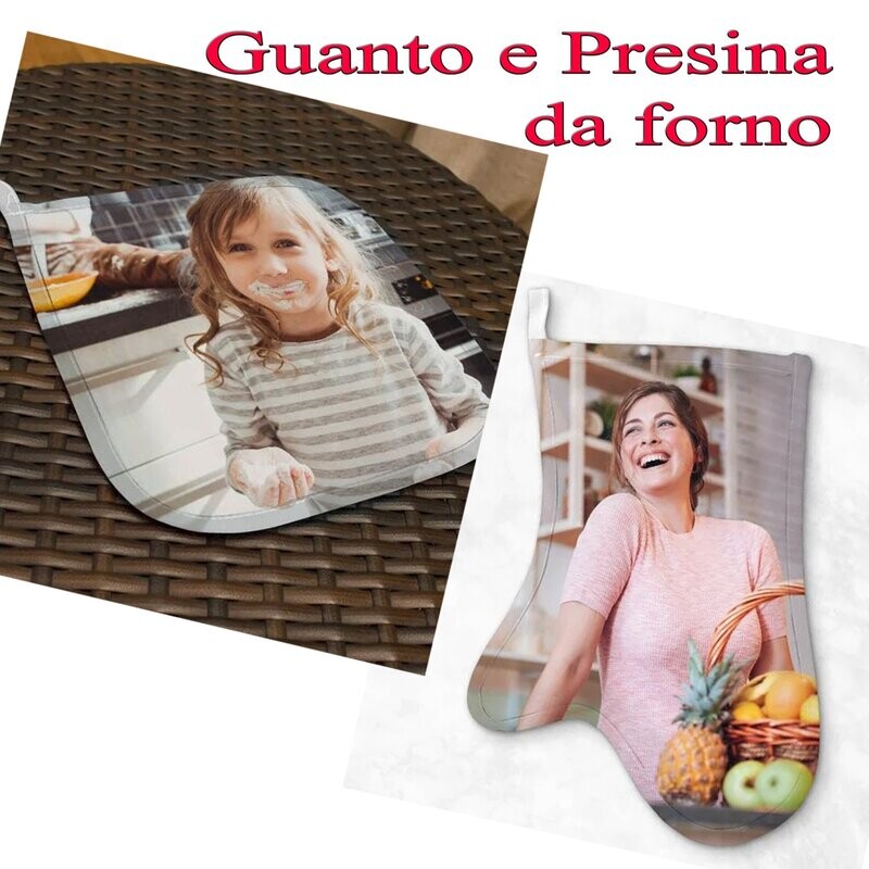Guanto e Presina da forno personalizzato con foto