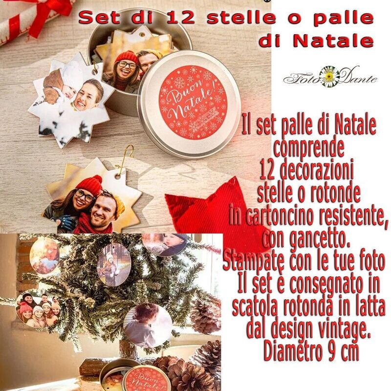 Set stelle o palline di Natale