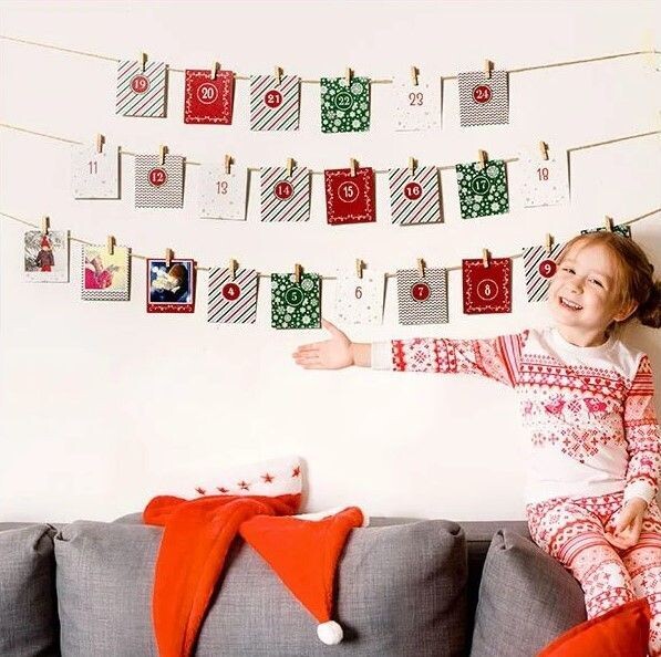 Calendario dell'Avvento con 24 foto