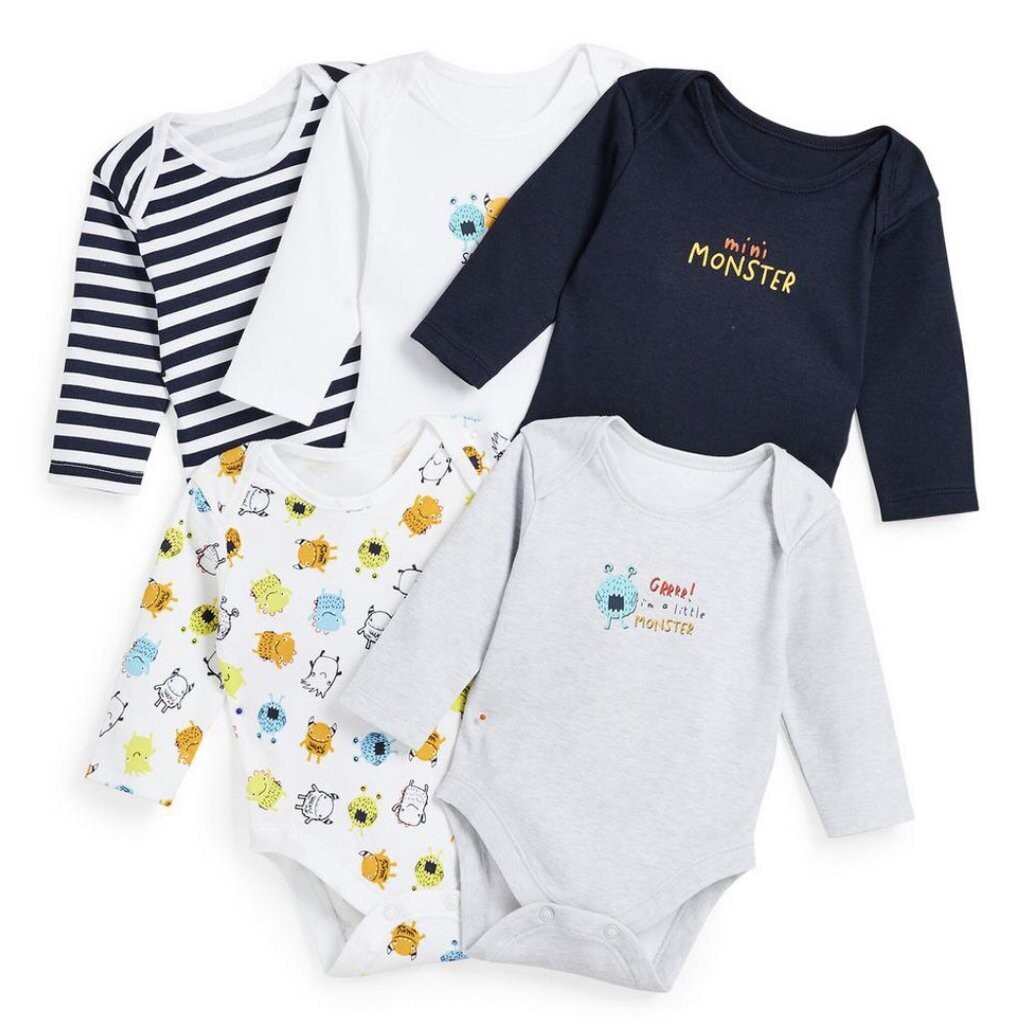LOT DE 5 BODIES LONGUES MANCHES