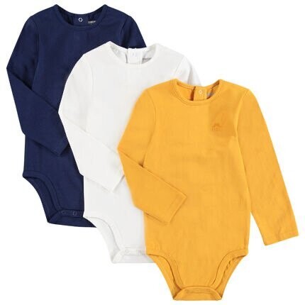 Lot de 3 bodies manches longues print logo pour bébé garçon