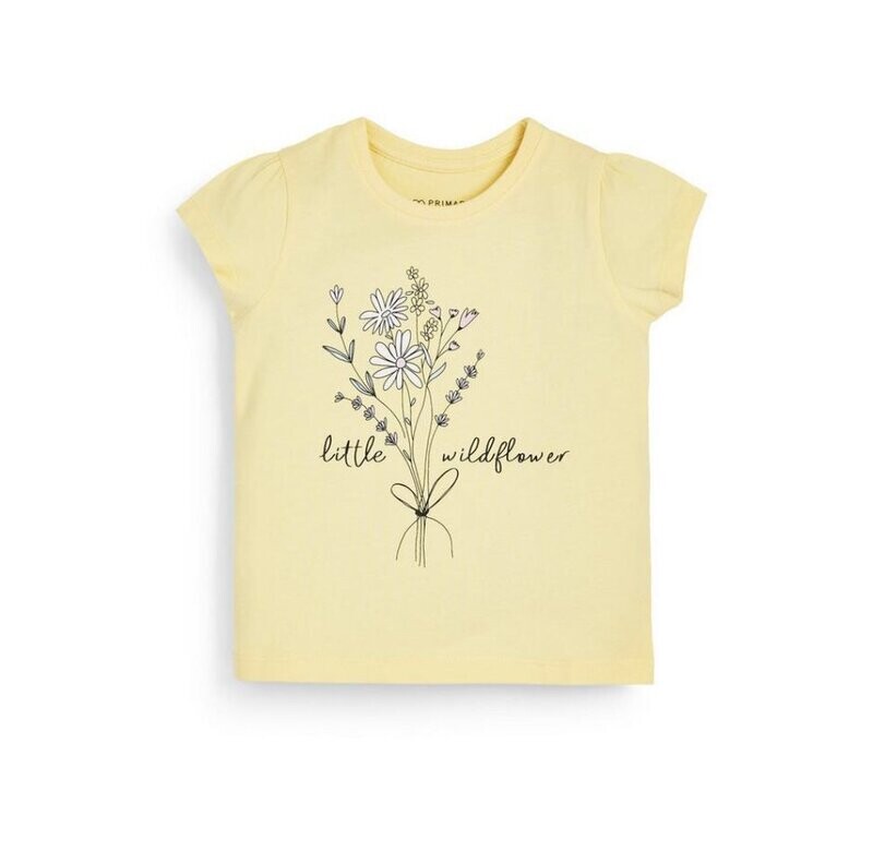 T-shirt Jaune motif