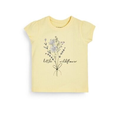 T-shirt Jaune motif