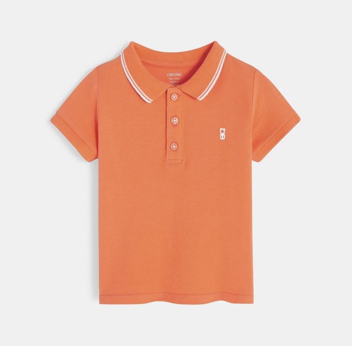 Polo maille piquée uni orange