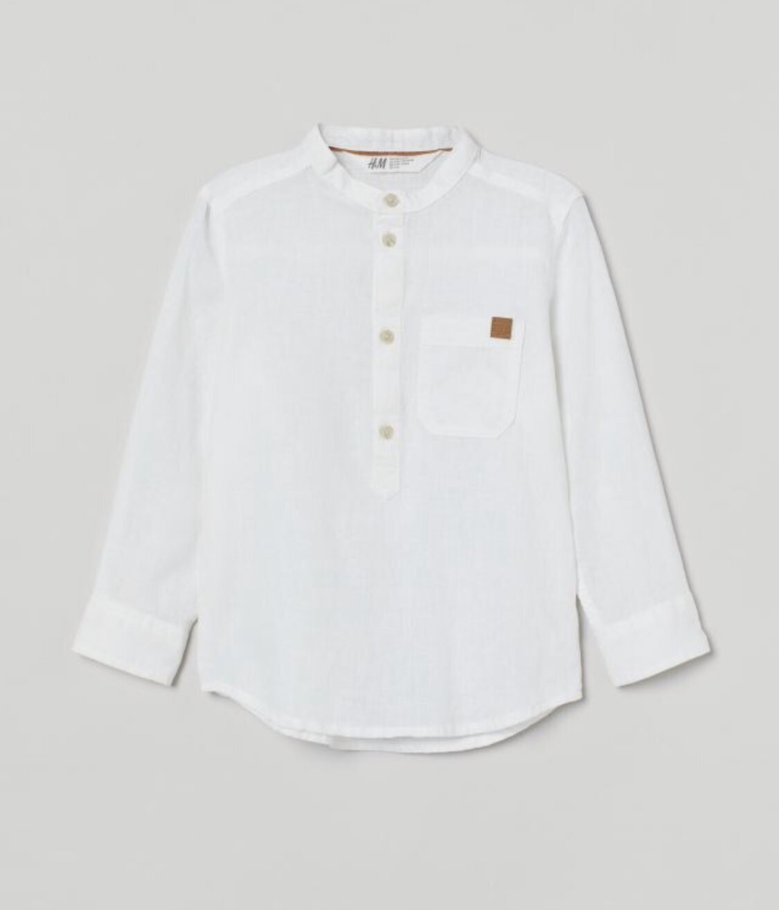 Chemise en lin et coton tissé