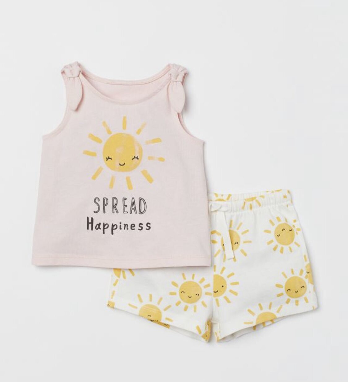 ​Ensemble 2 pièces imprimé en jersey de coton doux fille