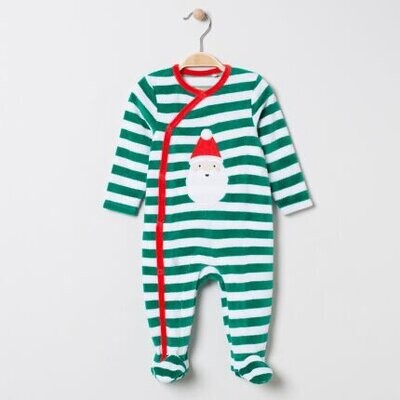Dors-bien en velours motif père Noël pour bébé garçon