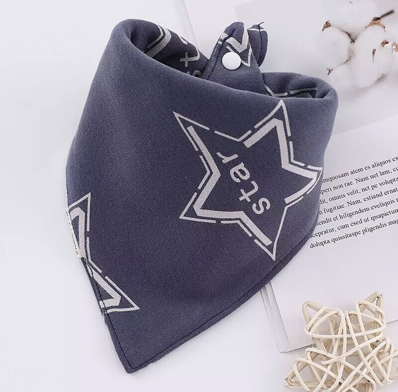 Bavoir bandana bleu nuit star