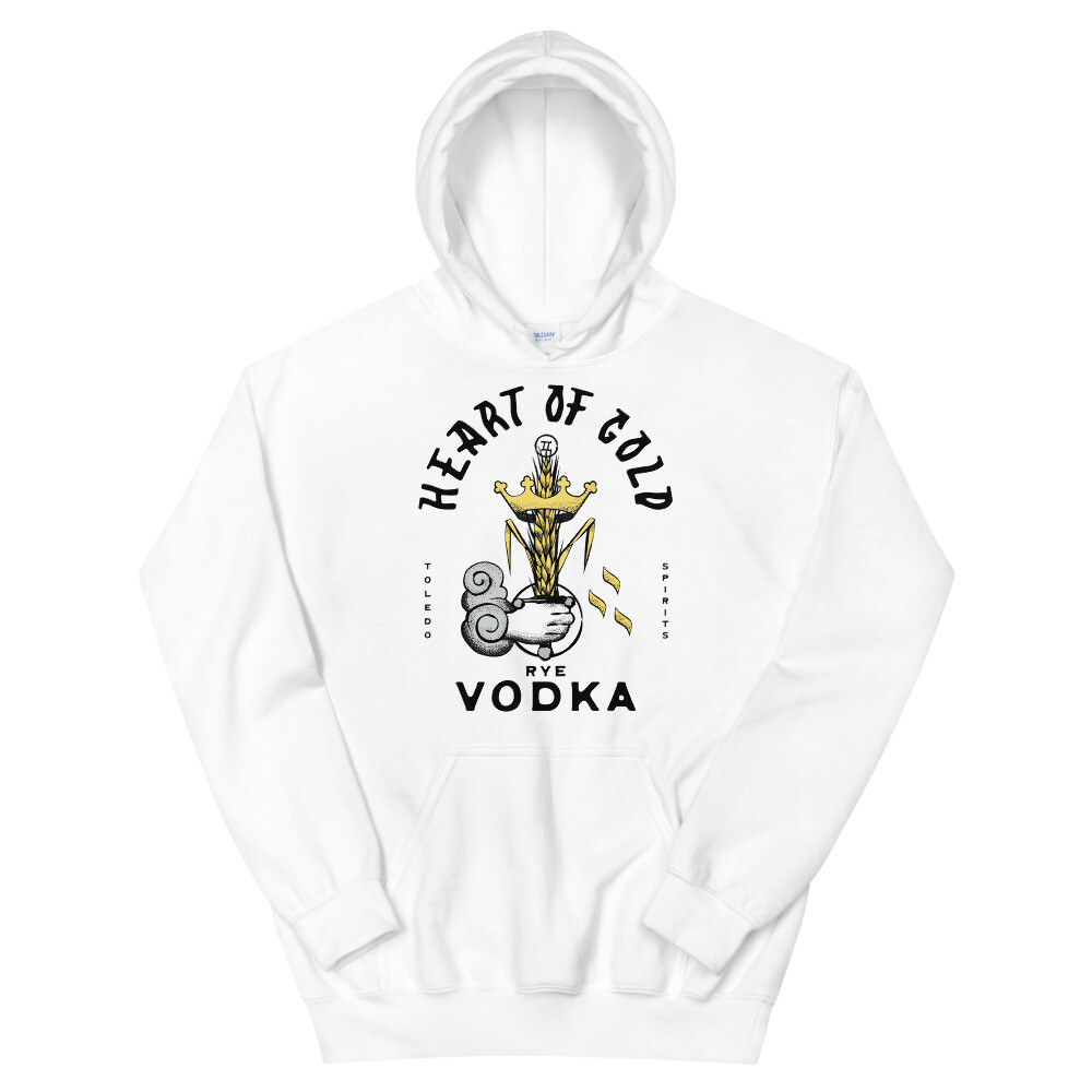 Heart of Gold Unisex Hoodie, Color: White, Size: S