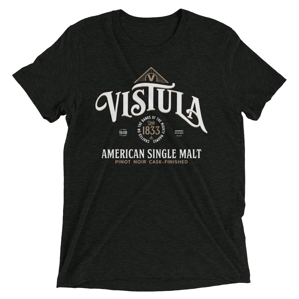 Vistula Tee, Color: Charcoal-Black Triblend, Size: XS