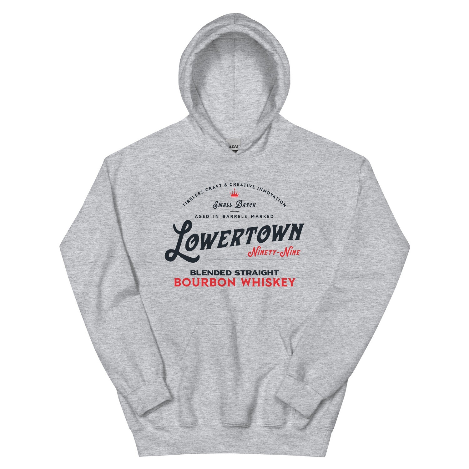 Lowertown Bourbon Unisex Hoodie, Color: Sport Grey, Size: S