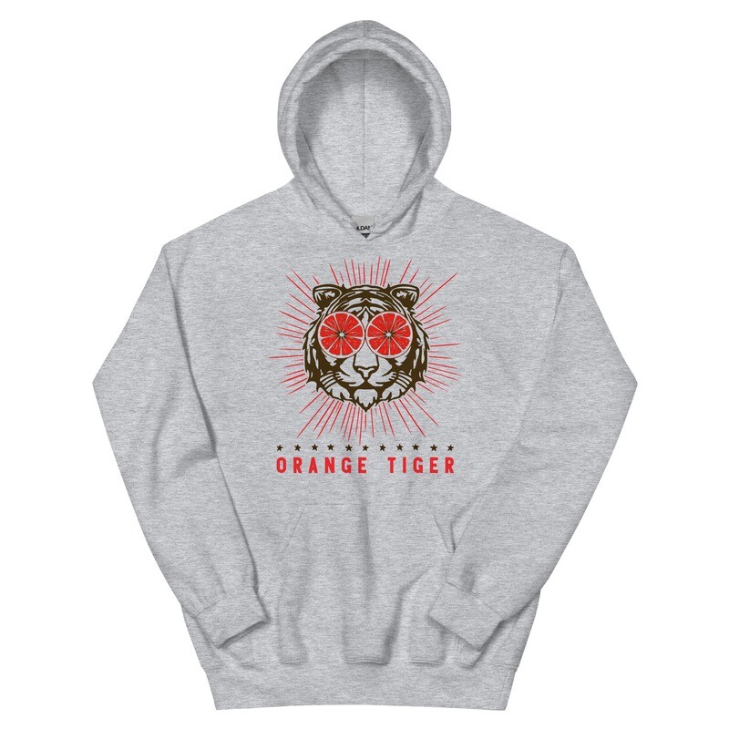 Orange Tiger Unisex Hoodie