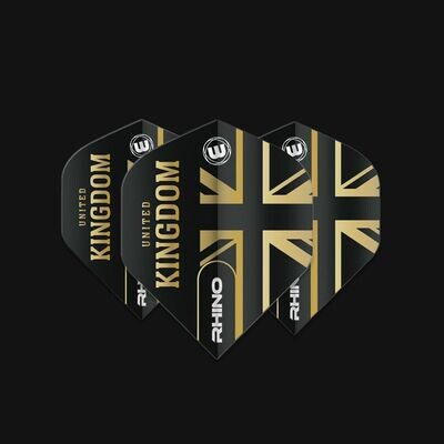 Winmau Rhino Black & Gold Flag - United Kingdom 6905-204