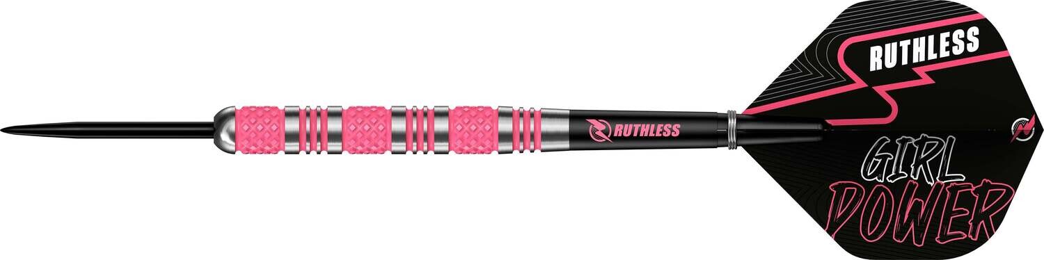 Ruthless Girl Power Darts M1 - 90% Steel Tip Tungsten - Ringed - Pink