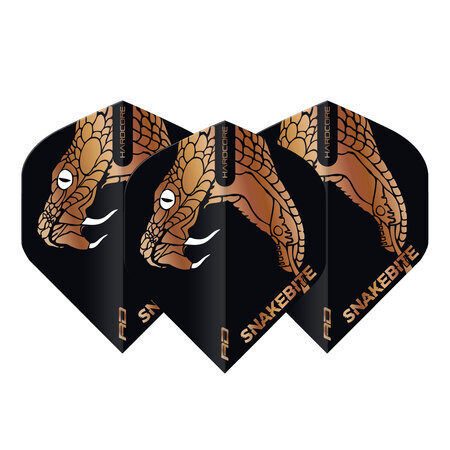 PETER WRIGHT BLACK & BRONZE SNAKE HARDCORE PREMIUM STANDARD- DART FLIGHTS