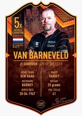 Ultimate Card Raymond van Barneveld 37x25 cm