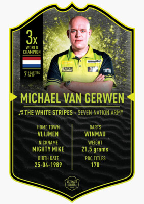 Ultimate Card Michael van Gerwen 37x25 cm