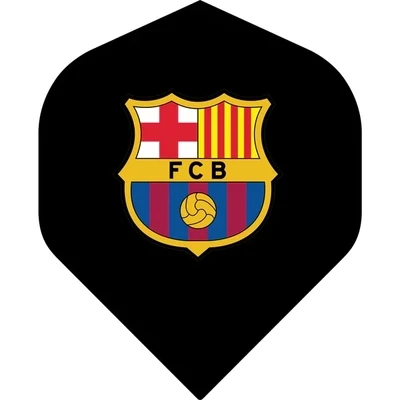 Football - FC Barcelona - Official Licensed BARÇA - Dart Flights - No2 - Std - F2 - Black with Crest