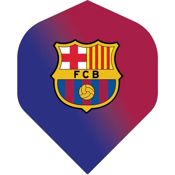 Football - FC Barcelona - Official Licensed BARÇA - Dart Flights - No2 - Std - F3 - Shaded with Crest