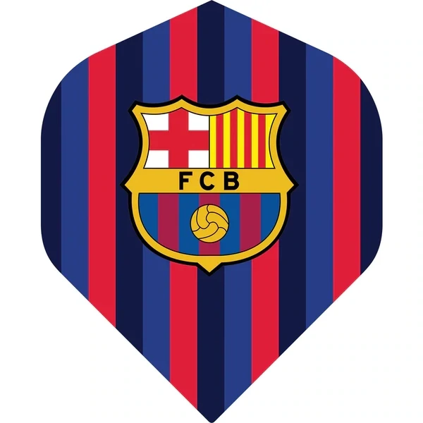 Football - FC Barcelona - Official Licensed BARÇA - Dart Flights - No2 - Std - F1 - Striped with Crest
