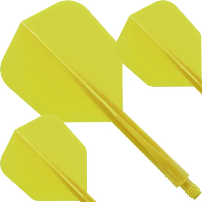 Condor AXE Dart Flights - Small - Yellow, Lengte: small