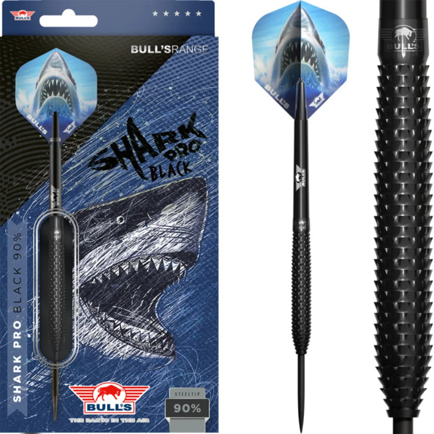Bull&#39;s Shark Pro Black 90% - Dartpijlen