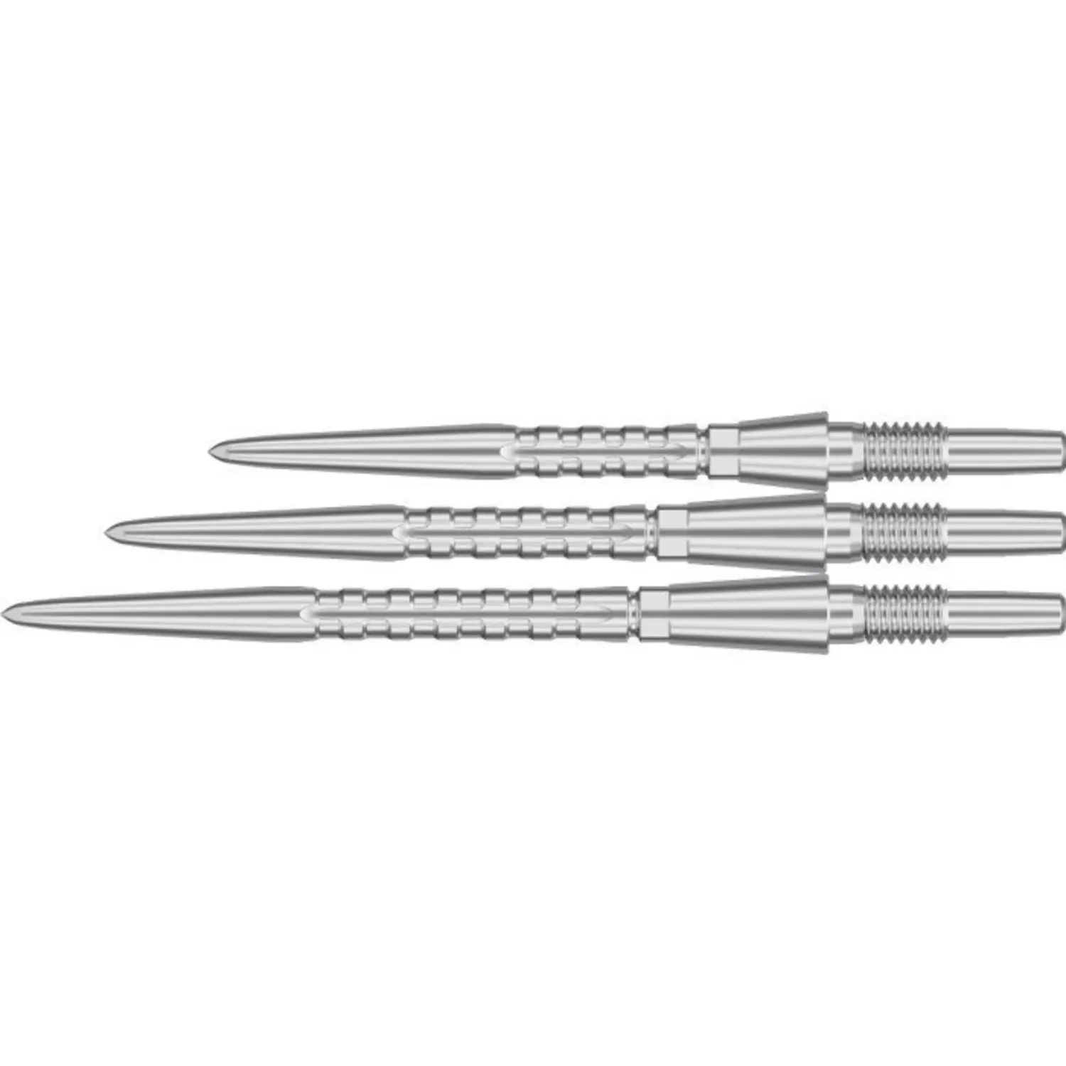 Target Swiss Points Storm Surge Silver, Lengte: 26 mm