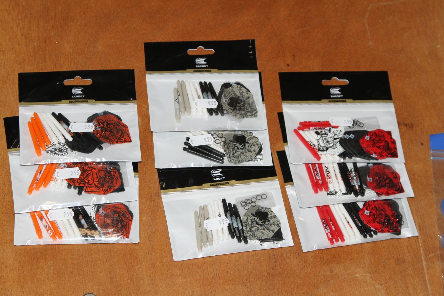 Kavel 15  100 micron, Flight and Shaft Kit Intermedate, 9 sets van 9 stuks