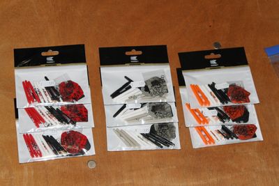 Kavel 14 100 micron, Flight and Shaft Kit Intermedate, 9 sets van 9 stuks